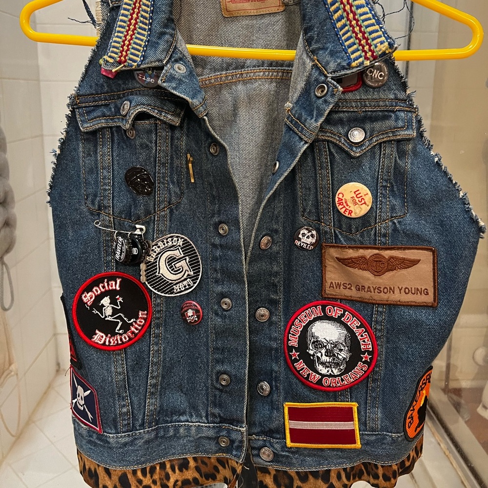 Vintage pink rock vest